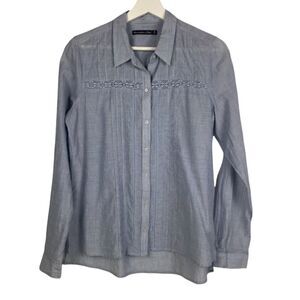 Abercrombie & Fitch light blue button down top size Small Y2K